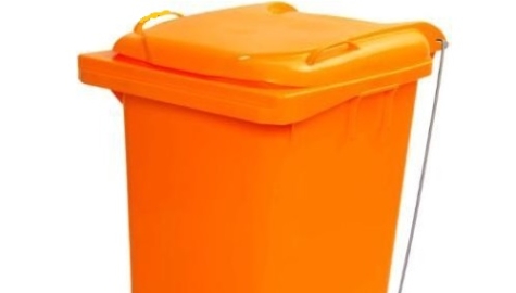 Lixeira  Plastica com Pedal 240 LTS – Laranja