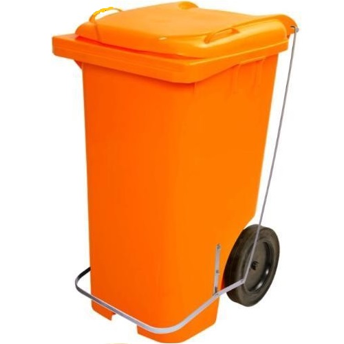 Lixeira  Plastica com Pedal 240 LTS – Laranja